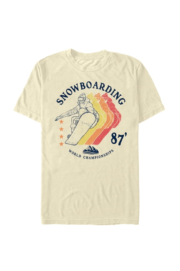 Men's Lost Gods Retro Snowboarding '87 Graphic Tee Cream X Large