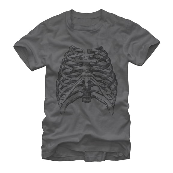Men's Lost Gods Rib Cage  Graphic Tee Charcoal Large