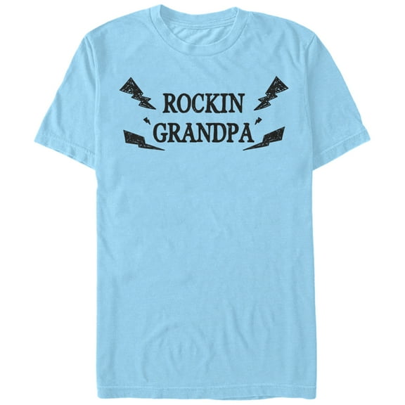 Men's Lost Gods Rocking Grandpa  Graphic Tee Light Blue Medium