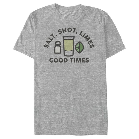 Men's Lost Gods Salt, Shot, Limes, and Good Times Graphic Tee Athletic Heather X Large