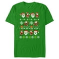 thumbnail image 1 of Men's Lost Gods Santa Claus Ugly Christmas Sweater  Graphic Tee Kelly Green 3X Large, 1 of 5