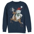 thumbnail image 1 of Men's Lost Gods Santa Yeti  Sweatshirt Navy Blue X Large, 1 of 4