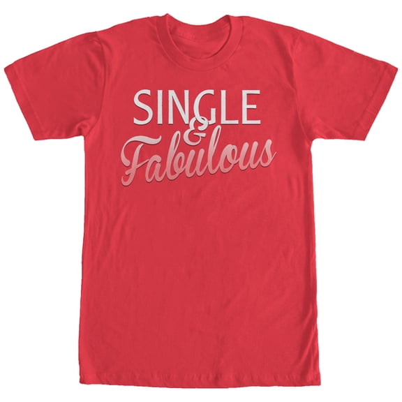 Men's Lost Gods Single and Fabulous Graphic Tee Red Medium