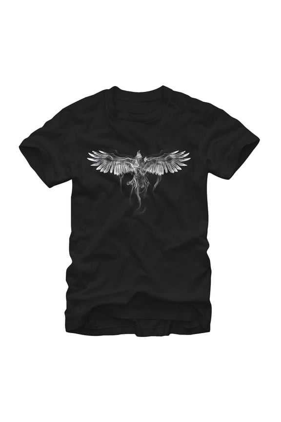 Men's Lost Gods Smoke Eagle in Flight  Graphic Tee Black 2X Large
