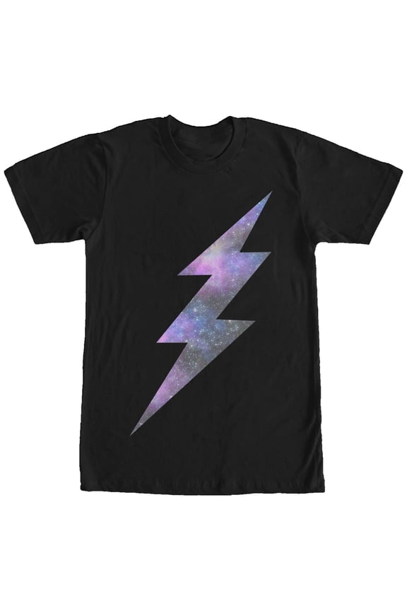 Men's Lost Gods Space Lightning Bolt Graphic Tee Black Medium