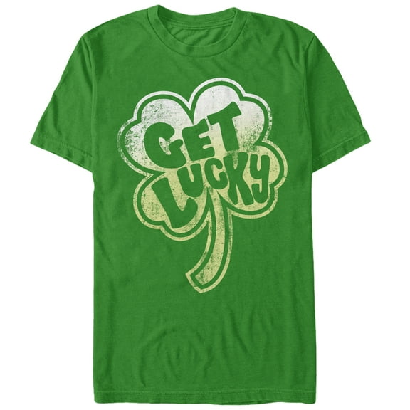 Men's Lost Gods St. Patrick's Day Get Lucky Clover  Graphic Tee Kelly Green Medium