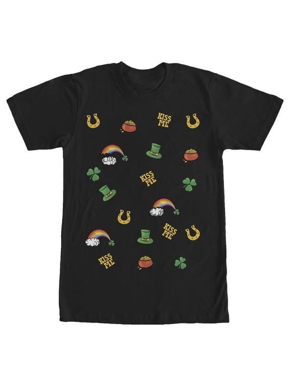 Men's Lost Gods St. Patrick's Day Icons Graphic Tee Black X Large