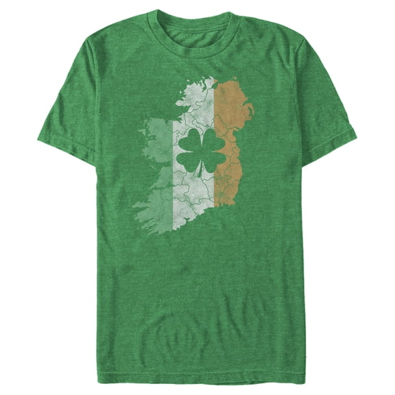 Men's Lost Gods St. Patrick's Day Ireland The Emerald Isle  Graphic Tee Kelly Heather X Large
