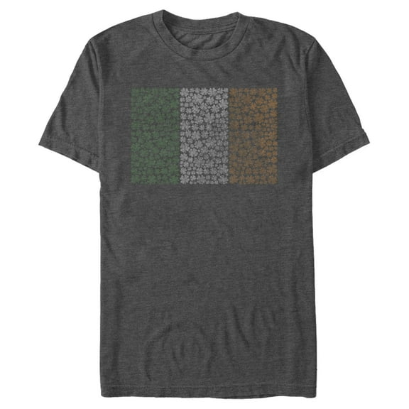 Men's Lost Gods St. Patrick's Day Irish Flag Cloverfield Graphic Tee Charcoal Heather Large