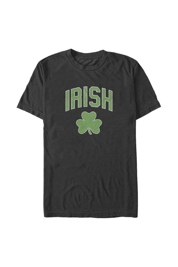 Men's Lost Gods St. Patrick's Day Irish Shamrock Graphic Tee Black 2X Large