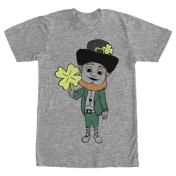 Men's Lost Gods St. Patrick's Day Leprechaun Greetings  Graphic Tee Athletic Heather Small