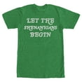 thumbnail image 1 of Men's Lost Gods St. Patrick's Day Let the Shenanigans Begin Retro  Graphic Tee Kelly Heather Medium, 1 of 4