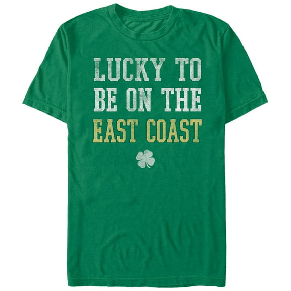 Men's Lost Gods St. Patrick's Day Lucky East Coast  Graphic Tee Kelly Green X Large
