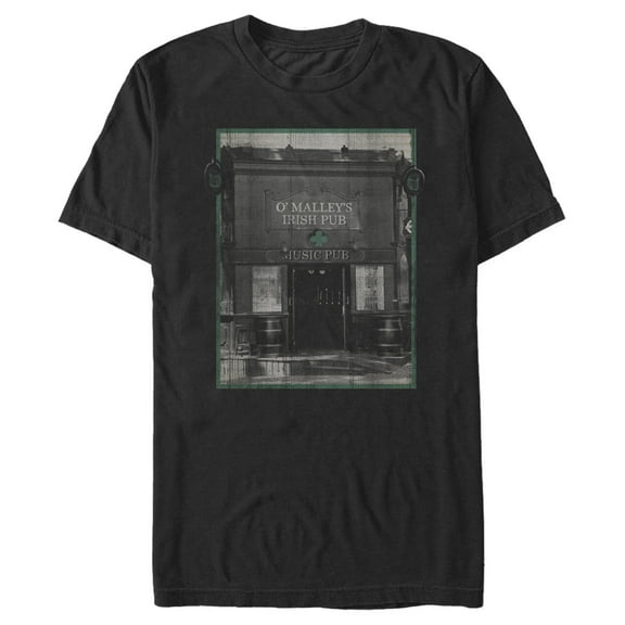 Men's Lost Gods St. Patrick's Day O'Malley's Irish Pub Retro  Graphic Tee Black Small