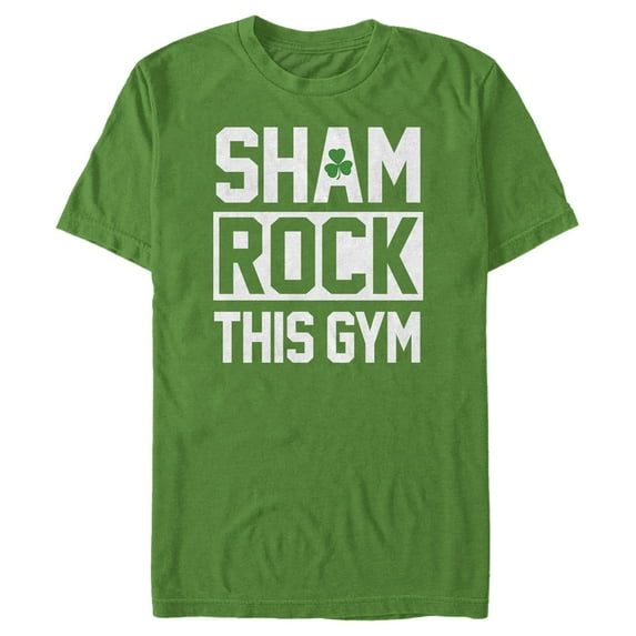 Men's Lost Gods St. Patrick's Day Sham Rock this Gym Graphic Tee Kelly Green 2X Large