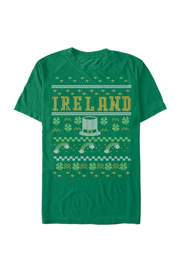 Men's Lost Gods St. Patrick's Day Ugly Sweater  Graphic Tee Kelly Green 3X Large