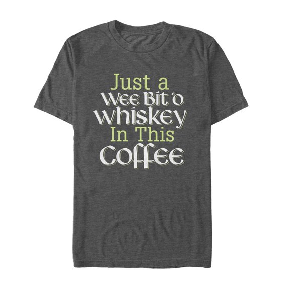 Men's Lost Gods St. Patrick's Day Wee Bit O'Whiskey Graphic Tee Charcoal Heather X Large
