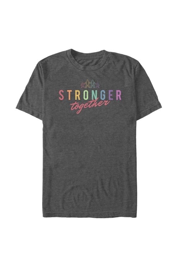 Men's Lost Gods Stronger Together Pride Graphic Tee Charcoal Heather X Large