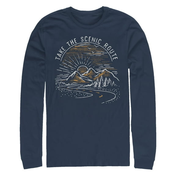 Men's Lost Gods Take the Scenic Route Road Long Sleeve Shirt