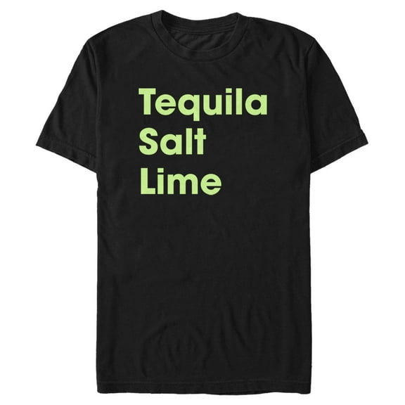 Men's Lost Gods Tequila, Salt, Lime Stack  Graphic Tee Black 3X Large