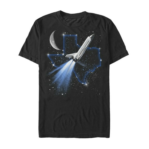 Men's Lost Gods Texas Space Exploration Graphic Tee Black 2X Large