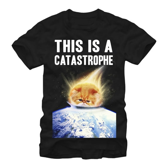 Men's Lost Gods This is a Catastrophe Graphic Tee Black X Large