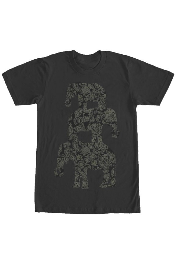 Men's Lost Gods Three Elephant Pyramid Graphic Tee Black Large
