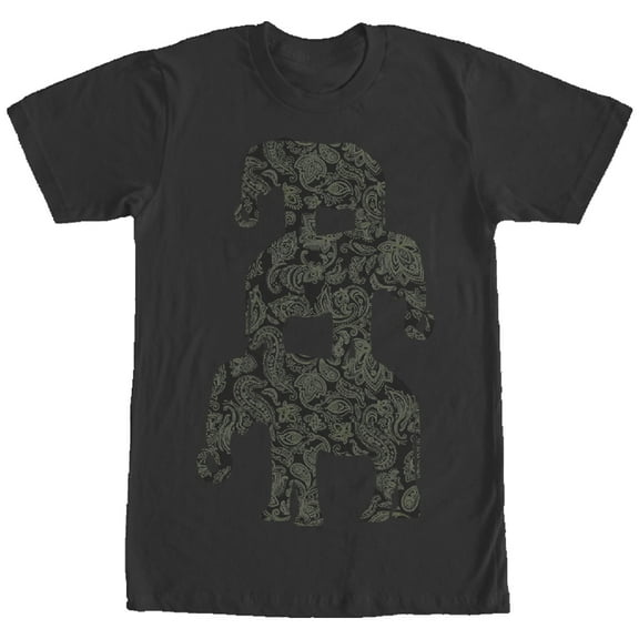 Men's Lost Gods Three Elephant Pyramid Graphic Tee Black Medium
