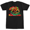 thumbnail image 1 of Men's Lost Gods Tie-Dye Print California Flag  Graphic Tee Black 2X Large, 1 of 4