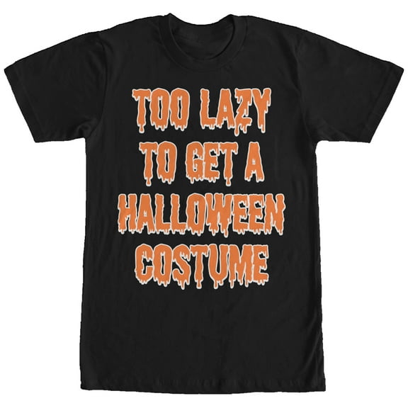Men's Lost Gods Too Lazy to Get a Costume  Graphic Tee Black Medium