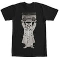 thumbnail image 1 of Men's Lost Gods Trench Coat Boombox Cat Graphic Tee Black Large, 1 of 4
