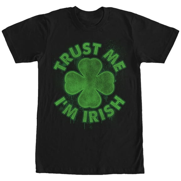Men's Lost Gods Trust Me I'm Irish  Graphic Tee Black 2X Large
