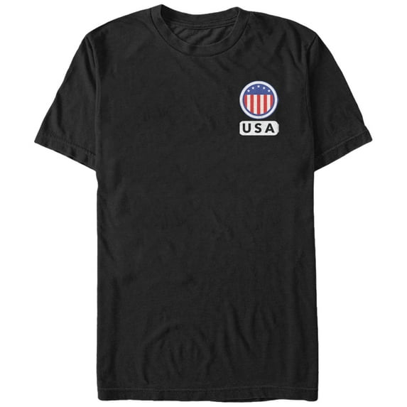 Men's Lost Gods USA Stars and Stripes Circle Graphic Tee Black Medium