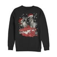 thumbnail image 1 of Men's Lost Gods Ugly Christmas Gift Surprise Kitten  Sweatshirt Black Medium, 1 of 3