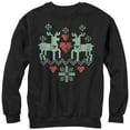thumbnail image 1 of Women's Lost Gods Ugly Christmas Reindeer Love Sweatshirt Black Medium, 1 of 3