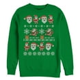 thumbnail image 1 of Men's Lost Gods Ugly Christmas Santa Claus Sweatshirt Kelly Green Medium, 1 of 3