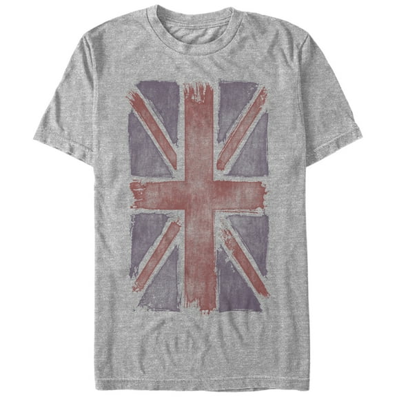 Men's Lost Gods Union Jack Art  Graphic Tee Athletic Heather Medium