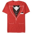 thumbnail image 1 of Men's Lost Gods Valentine's Day Tuxedo Costume Tee  Graphic Tee Red Large, 1 of 4