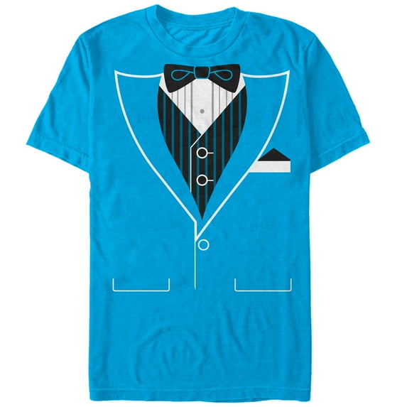 Men's Lost Gods Valentine's Day Tuxedo Costume Tee Graphic Tee Turquoise 2X Large