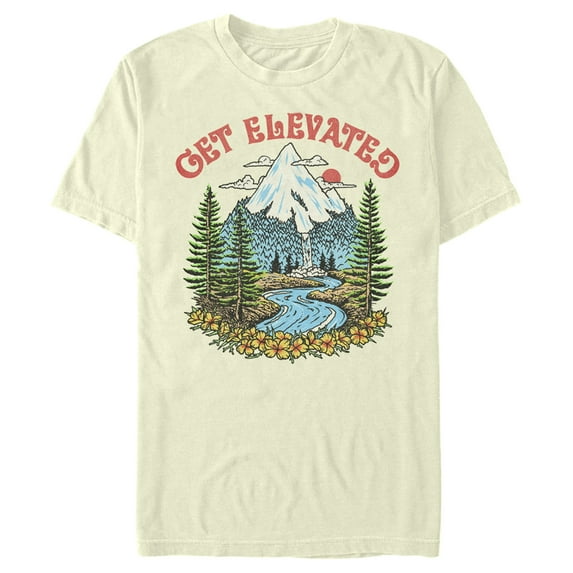 Men's Lost Gods Vintage Get Elevated Scene  Graphic Tee Cream X Large