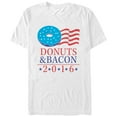 thumbnail image 1 of Men's Lost Gods Vote Donuts and Bacon  Graphic Tee White Small, 1 of 4