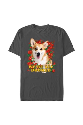 Men's Lost Gods We're All Doomed Corgi Graphic T-Shirt