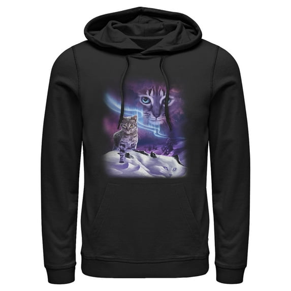 Men's Lost Gods Winter Cats Painting Pull Over Hoodie