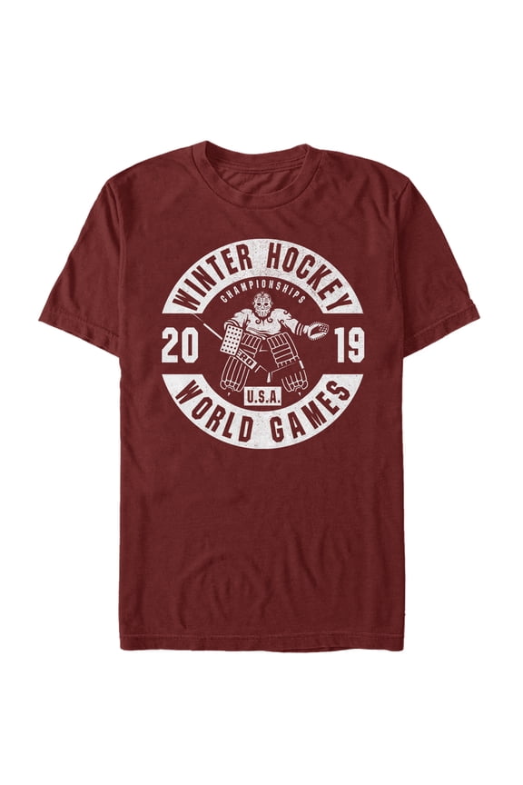 Men's Lost Gods Winter Hockey Games Graphic Tee Cardinal Large