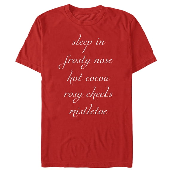 Men's Lost Gods Winter List Graphic Tee Red 2X Large