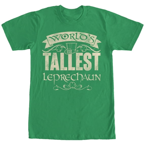 Men's Lost Gods World's Tallest Leprechaun Graphic Tee Kelly Green Medium