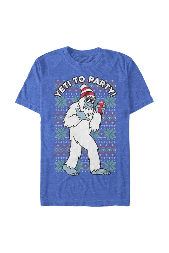 Men's Lost Gods Yeti to Party Graphic Tee Royal Blue Heather Large