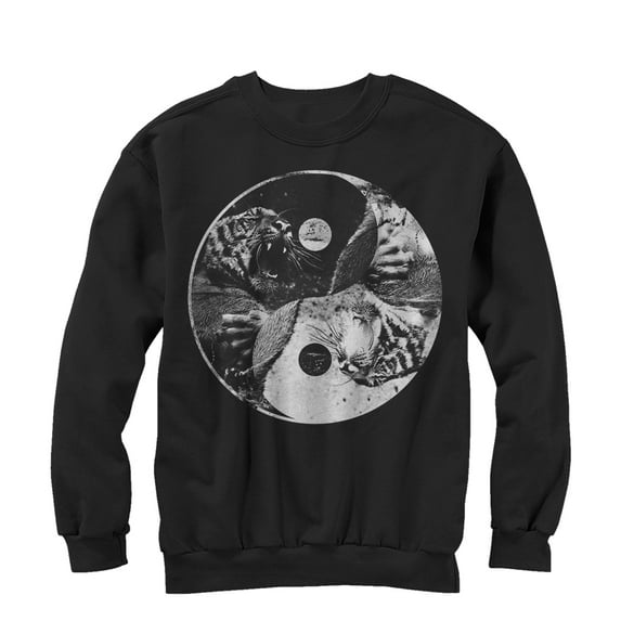 Men's Lost Gods Yin Yang Tiger Sweatshirt Black Large