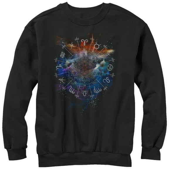 Men's Lost Gods Zodiac Calendar  Sweatshirt Black Medium
