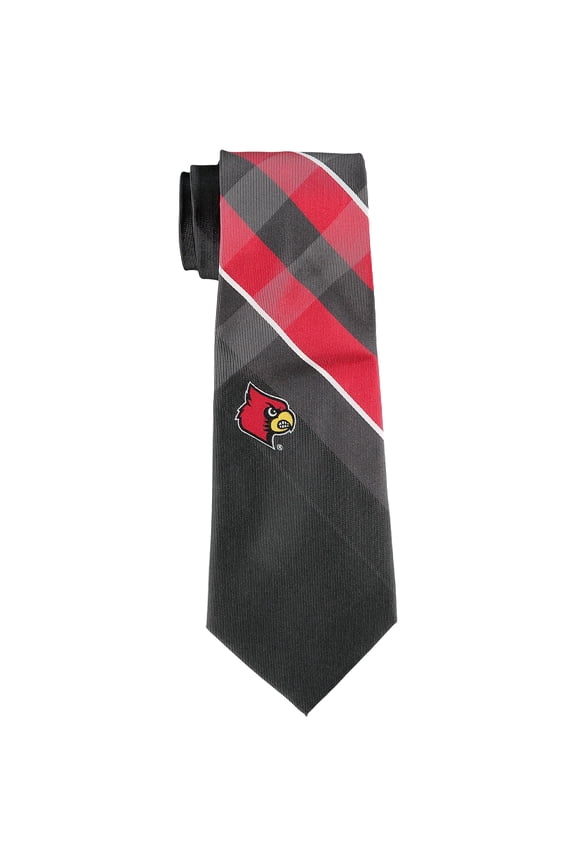 Men's Louisville Cardinals Woven Poly Grid Tie
